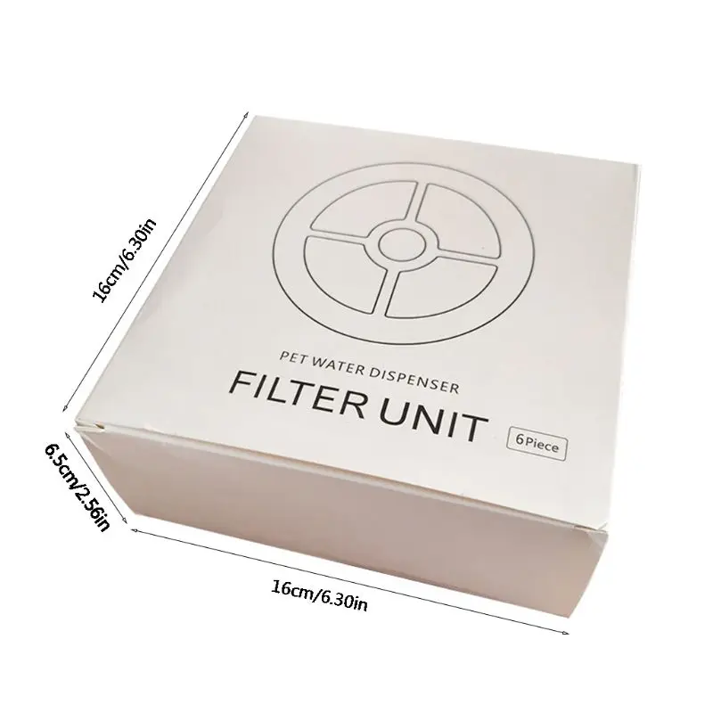 

6x Pet Water Fountain Replacement Dispenser Activated Carbon Filter for cat Dog