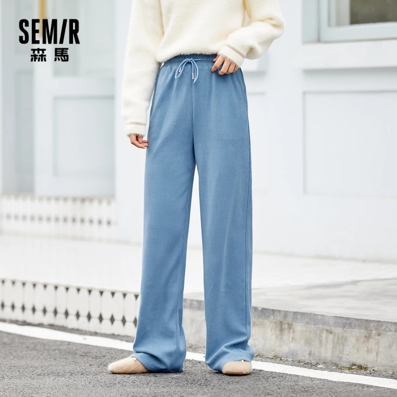 

SEMIR Wide leg pants ladies high waist draped casual pants ladies 2020 autumn new gray trousers trend ins ladies pants