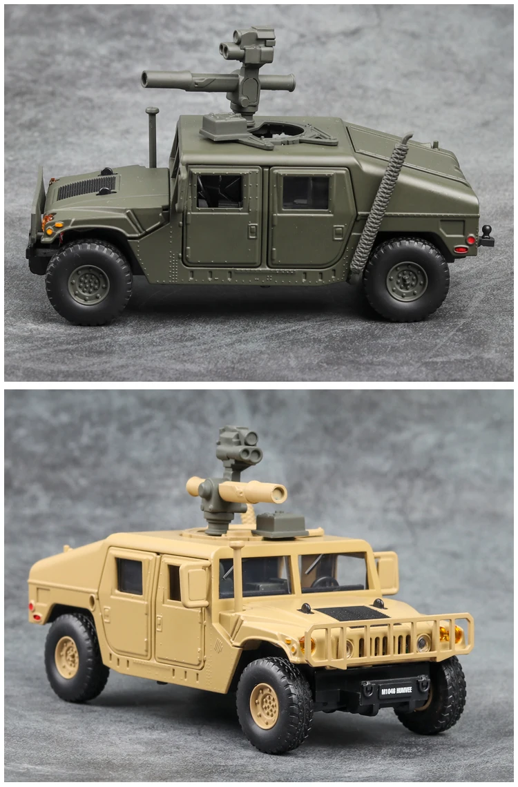 1:32 Hummer M1046 военный автомобиль модель усовершенствованная, от взрыва, бронетранспортер со звуком светильник сплав игрушечный автомобиль модель литая игрушечная машинка