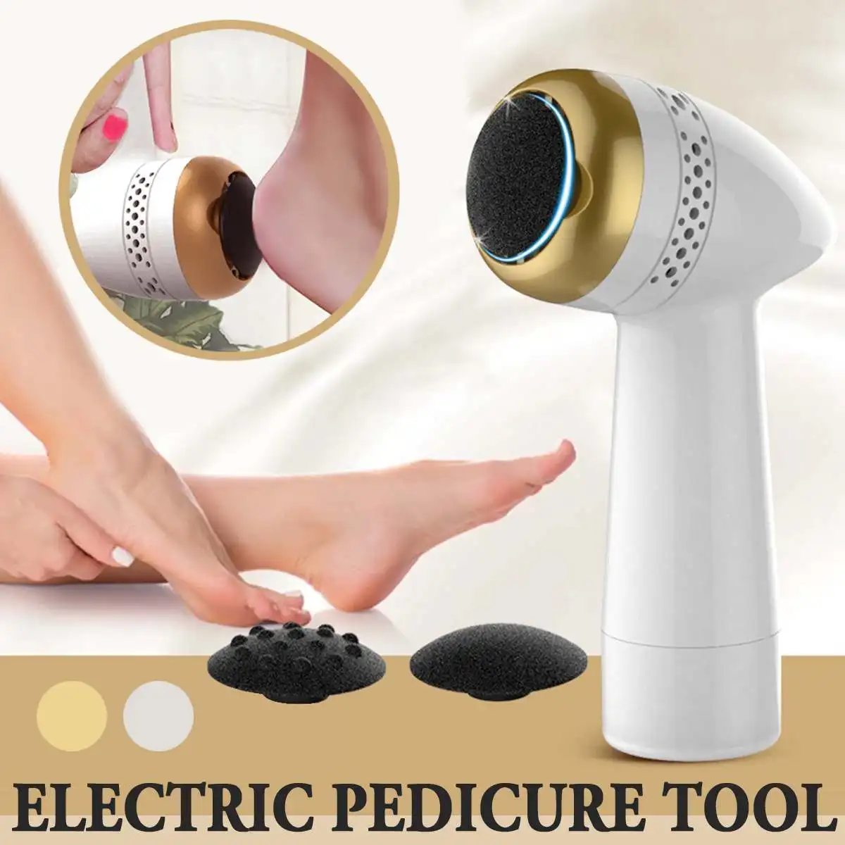 

7W USB Electric Foot File Removes Calluses Massager Pedicure Dead Dry Skin Grinding Peeling Foot Care Tool Exfoliating Device