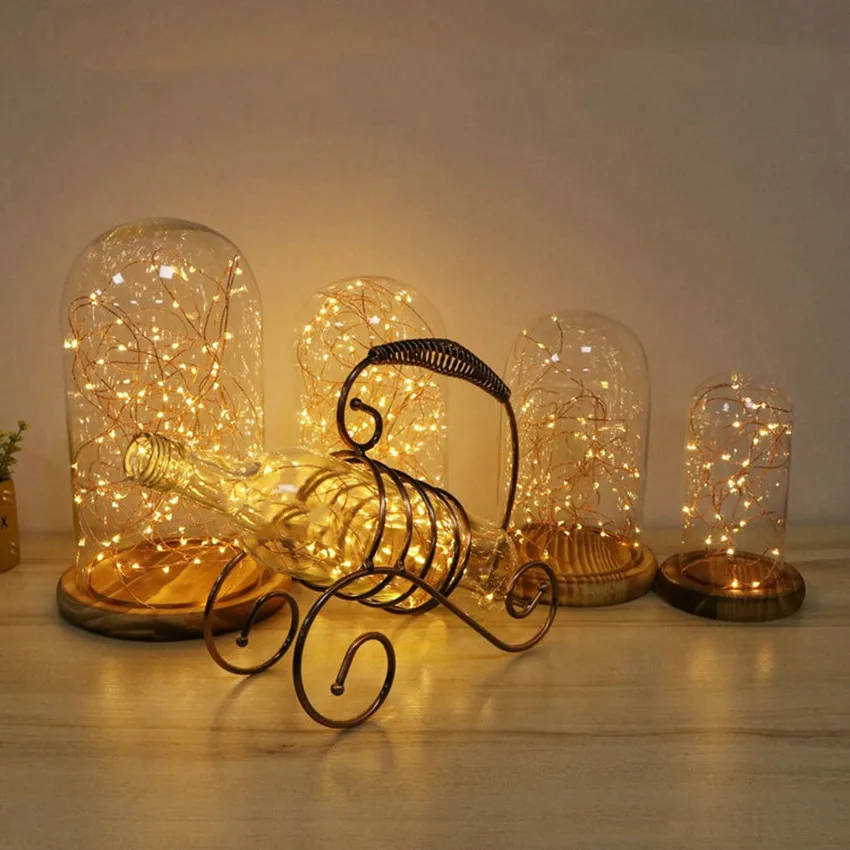 2M 3M 5M 10M Led String Garland Waterproof Silver Wire Battery Operated Fairy Nigh Light for Wedding Christmas Decoration | Освещение
