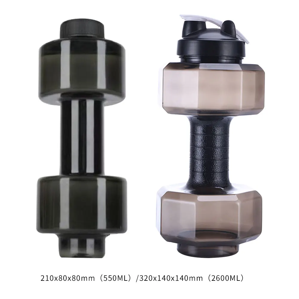 

Camping Water Bottle Cycling Sport PET Dumbbell Shape Gym Outdoor Fitness Kettle for Easy Safety Working-out Decor