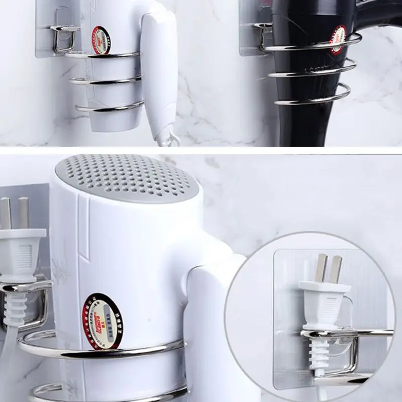 Держатель для фена воздуходувка Органайзер клей настенный гвоздь без сверления