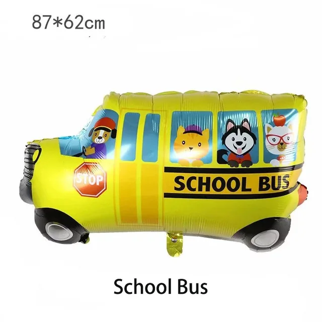 Автомобильные воздушные шары школьный автобус/пожарный самолет/поезд Фольга шар