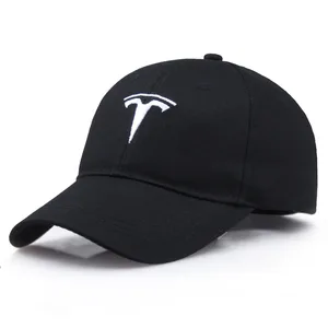 Fashion Embroidery Baseball Cap Car Tesla Logo Racing Cap Men Women Snapback Hat High Quality Cotton