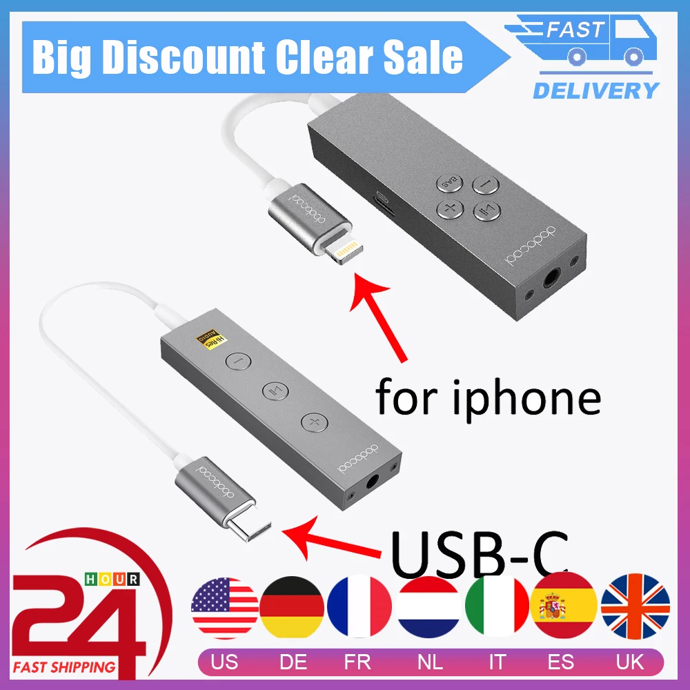 Dodocool Hi Res usb type C до 3 5 мм переходник для наушников USB разъем Aux кабель с встроенным