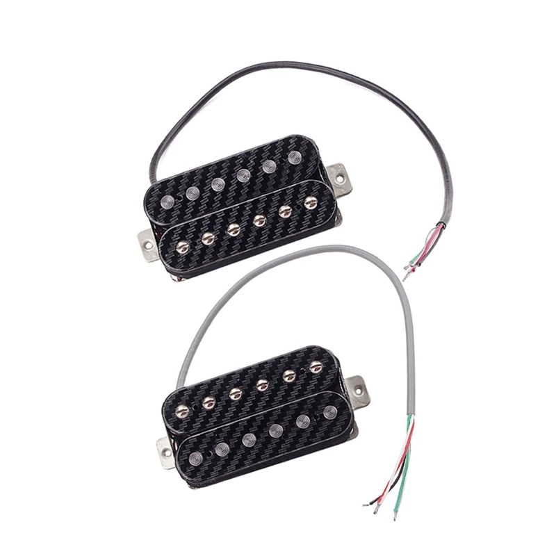 

Electric Guitar Pickup Carbon Fiber Humbucker Double Coil Electric Guitar Pickups 50/52Mm Neck Bridge Pickups