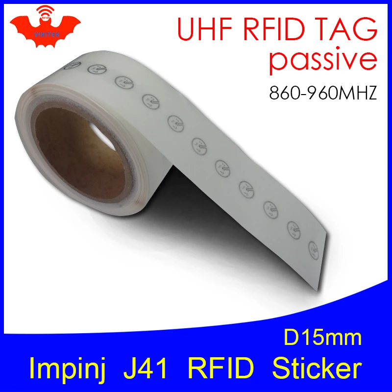 UHF RFID tag стикер Impinj J41 влажная вставка 915 МГц 900 868 860 960 Higgs3 EPCC1G2 6C умный клей