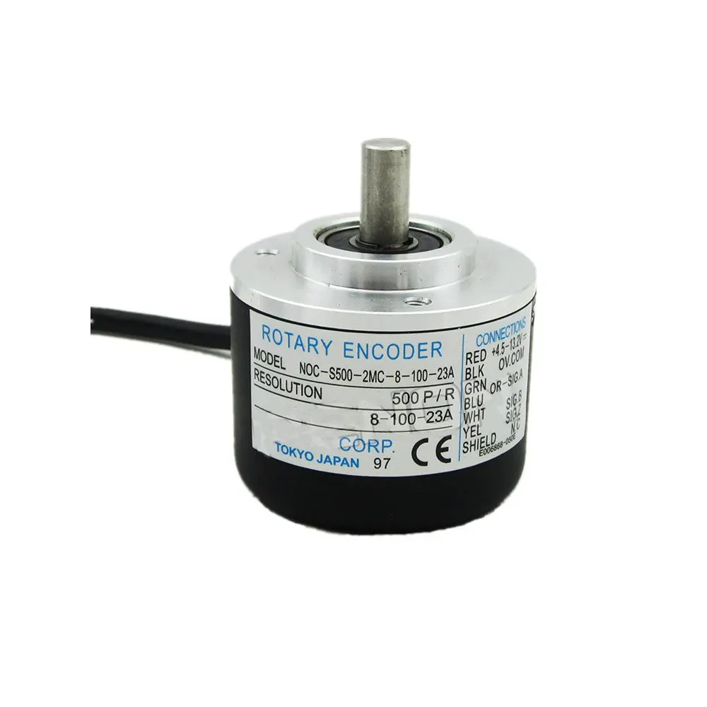 Новый NOC S500 2MC 8 100 23A мм сплошной вал 500 p/r инкрементный роторный кодер|Приборы для