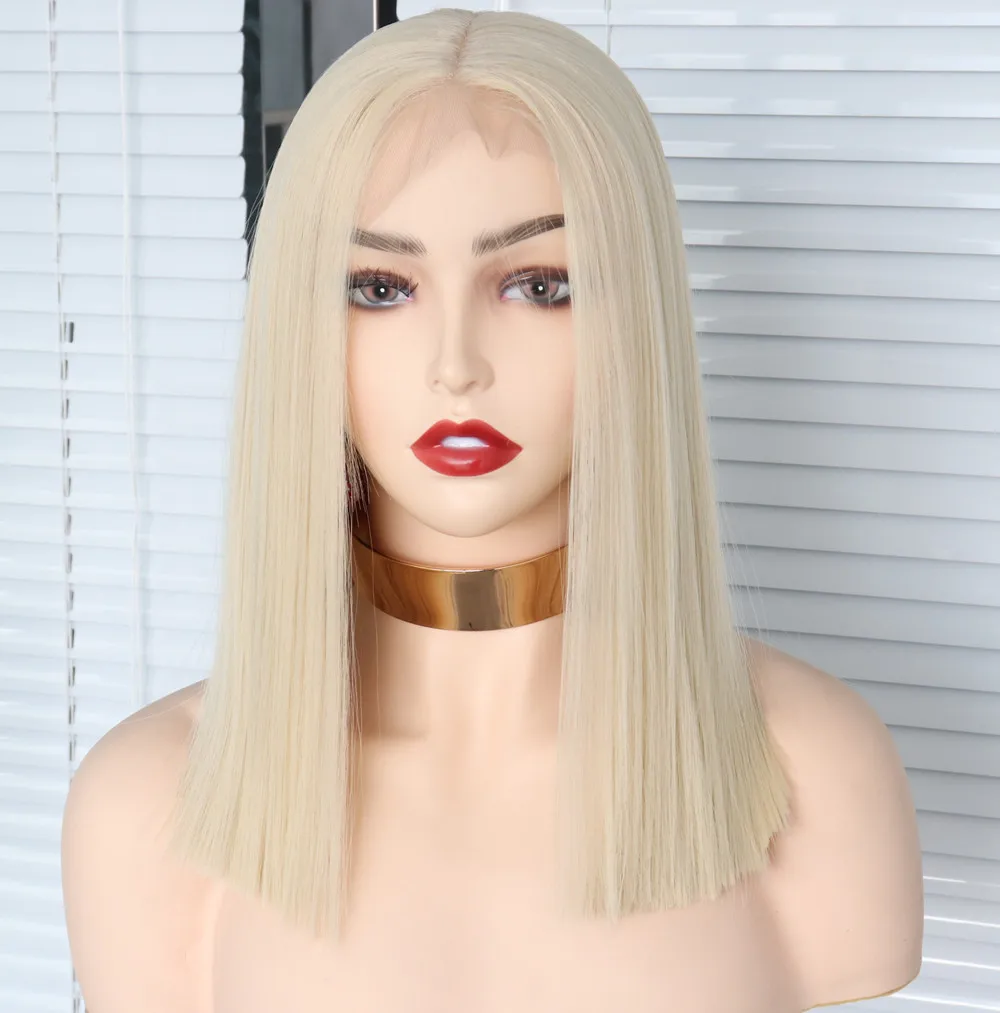 Парик Newness со светлыми синтетическими кружевами спереди средней части