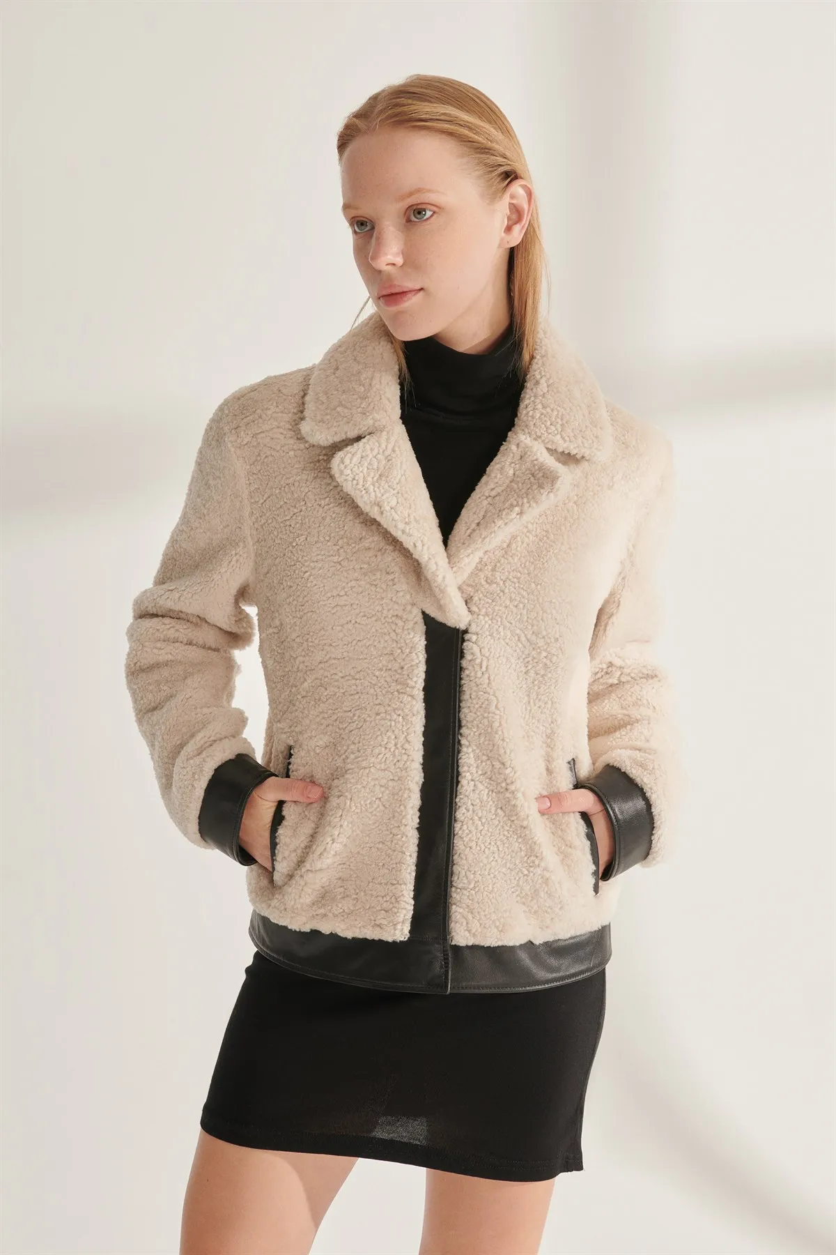 Women's Coffee Fur Leather Jacket Genuine Sheepskin Kürlü Plush Coat Winterisation Outerwear New Year Fashion Keeps Warm Türkiyeden Clothing
