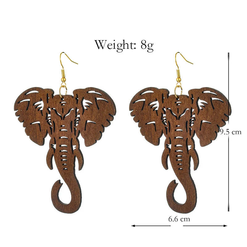 YULUCH 2019 этнические африканские индийские полые деревянные с рисунком слона