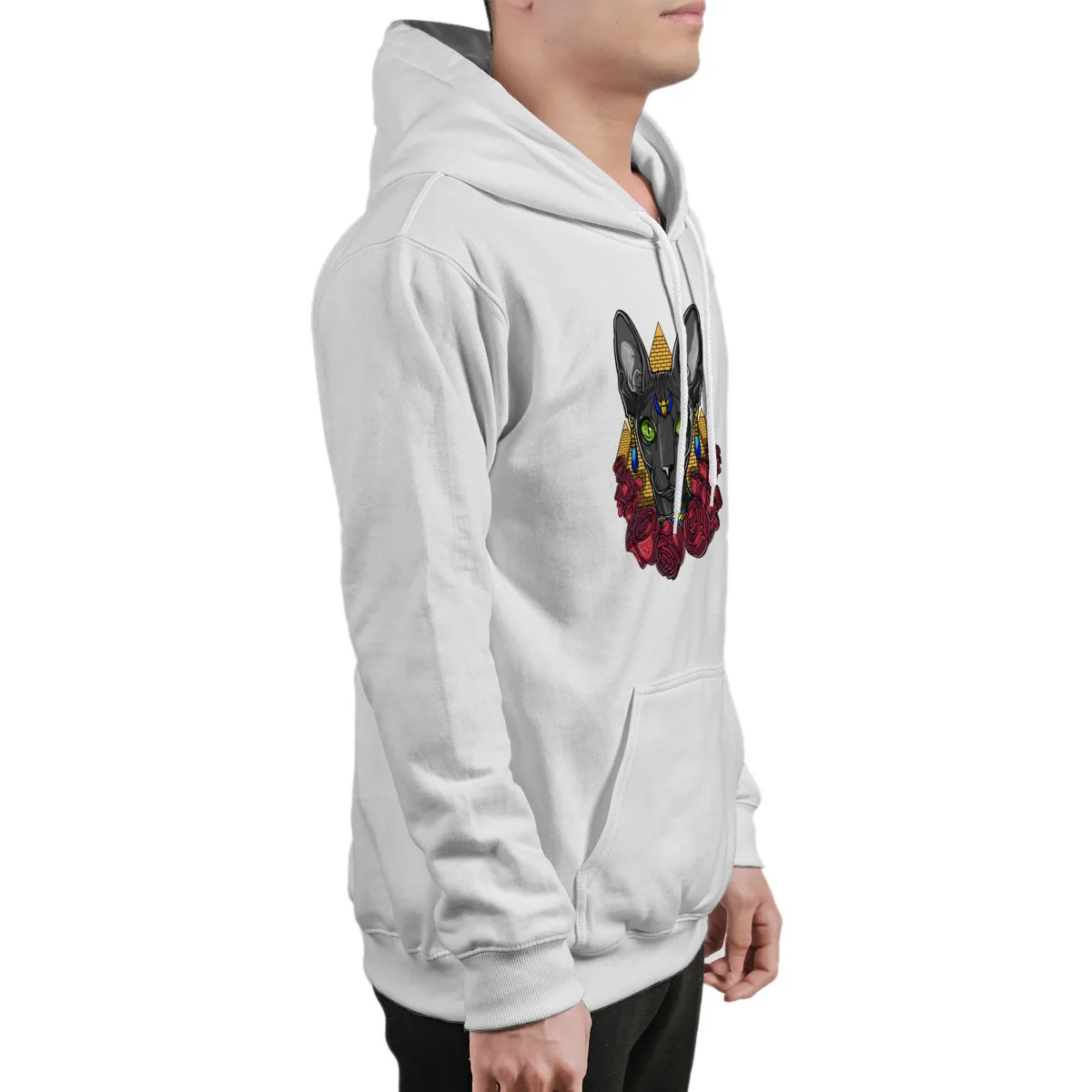 

Men's Hoodie Egyptian Sphynx CatFashion Funny Punk Anime Hoody Sweat Homme 37318