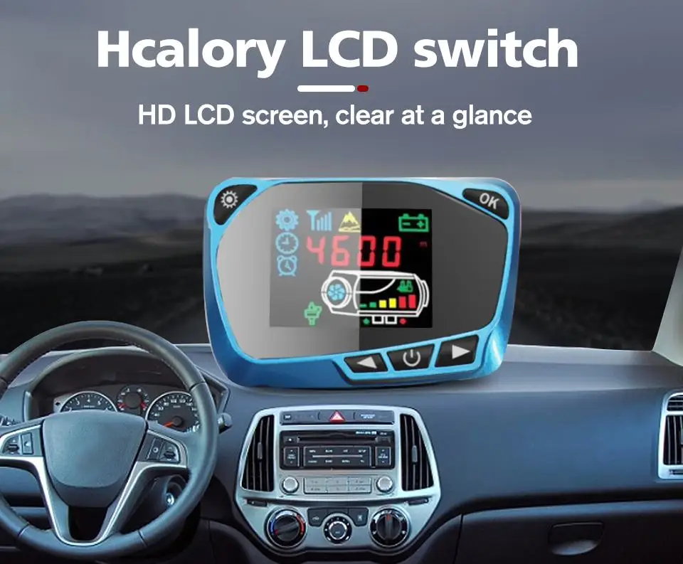 HCalory 2KW 12V ЖК дисплей монитор дизелей подогреватель топлива одно отверстие для