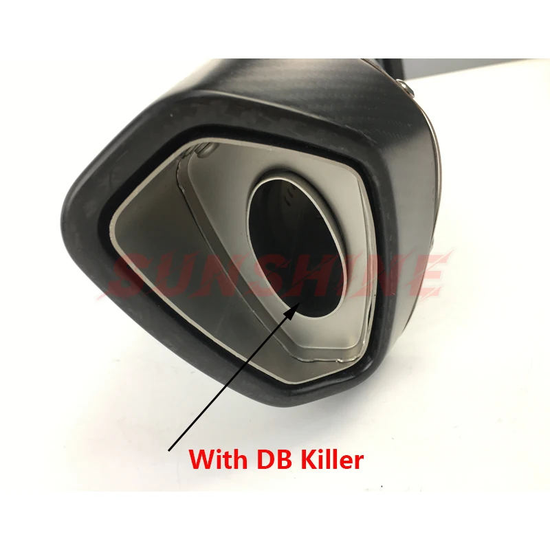 60 мм Глушитель выхлопных газов мотоцикла SC Мотокросс питбайк углеродное волокно