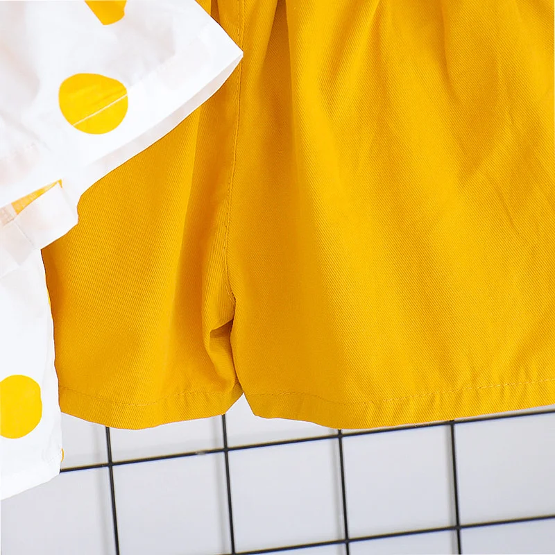 

Lawadka Newborn Summer Baby Girls Clothes Shorts Sleeve Shirt+Shorts 2pcs Outfits Kids Dot Suit For Baby Infant Clothing Sets