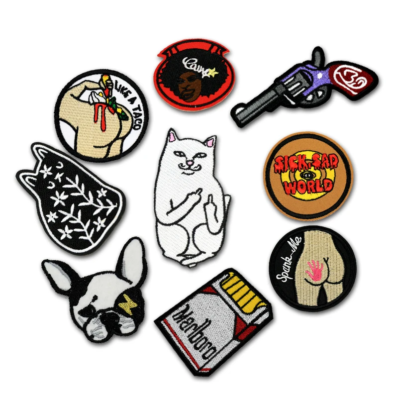 Кот Rip Dip вышитые нашивки для костюмы гладить на заплатка для одежды гладильная DIY аппликация шить наклейки тканевые нашивки супер@ 20