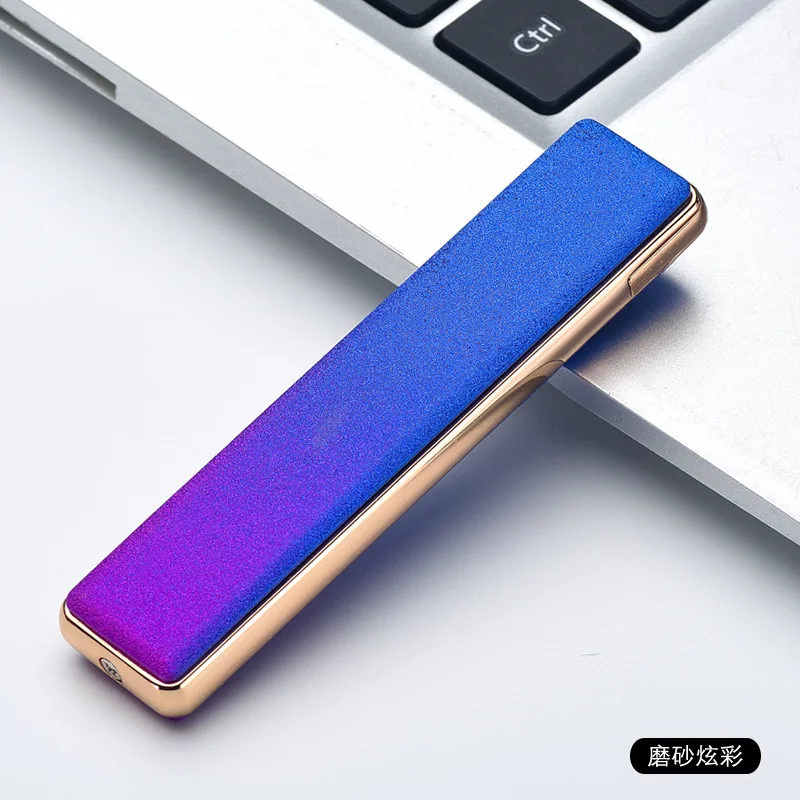 Креативная ультратонкая зажигалка с USB ветрозащитная Зажигалка для плазменной