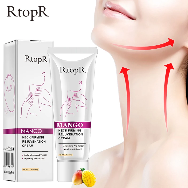 

RtopR Neck Cream Firming Anti-Wrinkle Whitening Cream Smooth Anti Aging Moisturizing V-Shape Massage Beauty Neck Skin Care 40 g