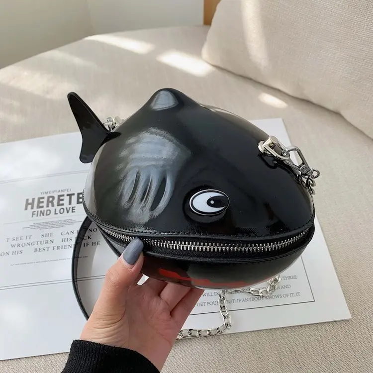 

Women Bags Shark Shape Leather Women Shoulder Messenger Bag Designer Girl Fashion Crossbody Bag Sweet Mobile Phone Package #30
