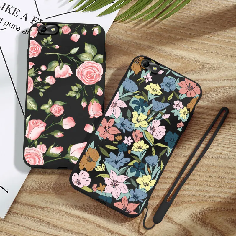 Чехлы для телефонов Huawei Honor 4X мягкий силиконовый чехол с цветочным рисунком розы 4