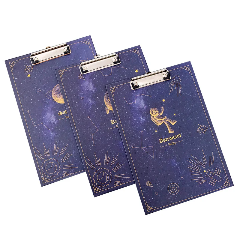 

Creative Dream Starry Star Sky A4 Clipboard file Board Clip Paper clip student pad board word folder