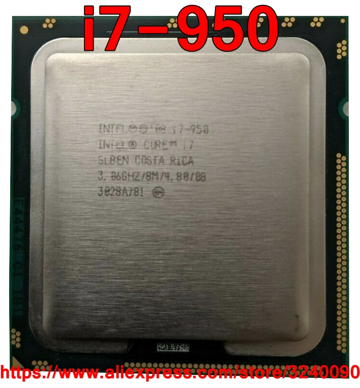 Оригинальный процессор Intel Core i7 950 3 06 ГГц 8 м 4 ядра разъем 1366 бесплатная доставка