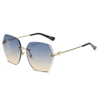 2021 поляризованные солнцезащитные очки, новые модные солнцезащитные очки, женские очки Ins с круглым лицом и большим лицом, тонкая защита от УФ-лучей 50571