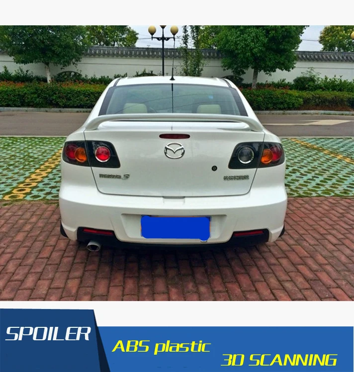 Спойлер для Mazda 3 высококачественный спойлер из АБС материала заднего крыла