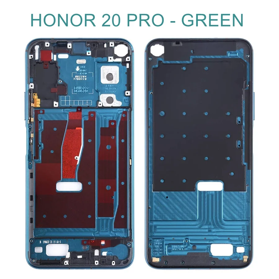 Передняя рамка для huawei Honor View 20, опорная Рамка для экрана, средняя рамка, рамка для huawei Honor 20 Pro, передняя рамка, замена - Цвет: Honor20 Pro Green