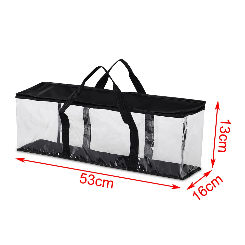 

Zipper Oxford Cloth Clear Storage Bag Portable CD Holder Protective Carrying Large Video Organizer With Handle Dustproof Storage