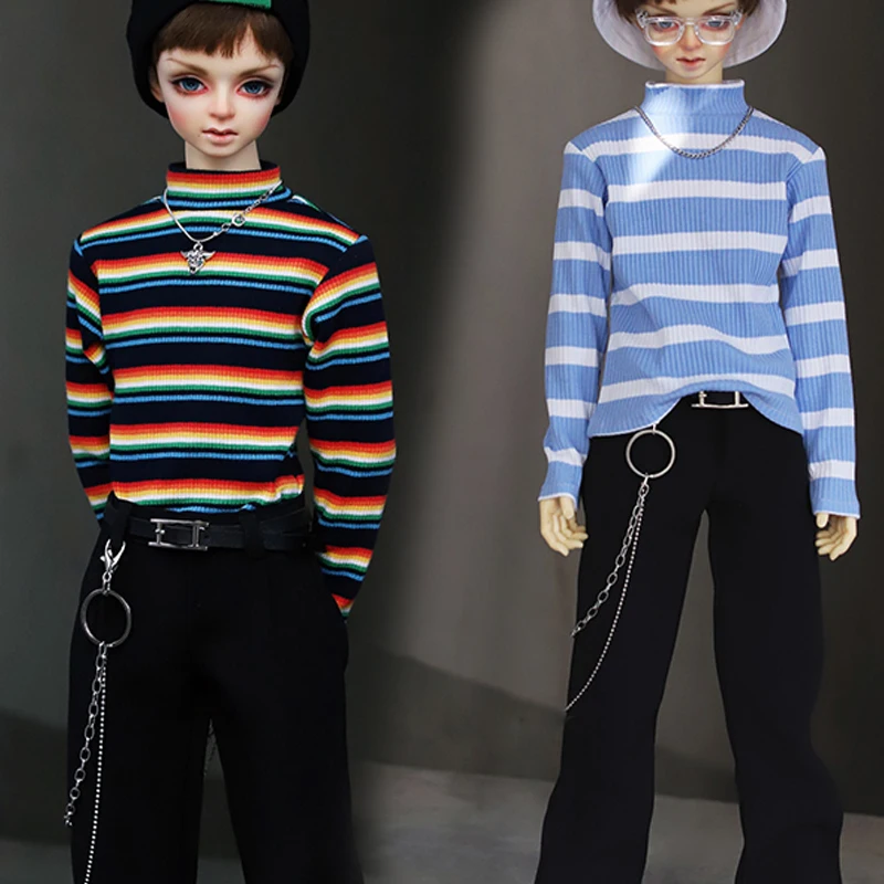 

M1077 children handmade toy 1/6 1/4 1/3 Doll Accessories BJD/SD doll clothes Striped long sleeve top 1pcs