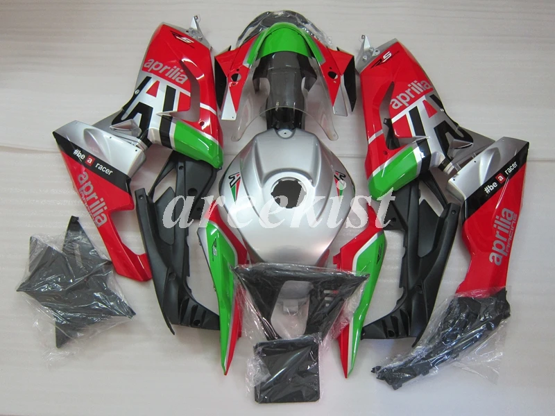 ABS полный обтекатель комплект+ крышка бака подходит для Aprilia RS125 06 07 08 09 10 11 RS 125 2006 2007 2011 Обтекатели набор красный серебристый