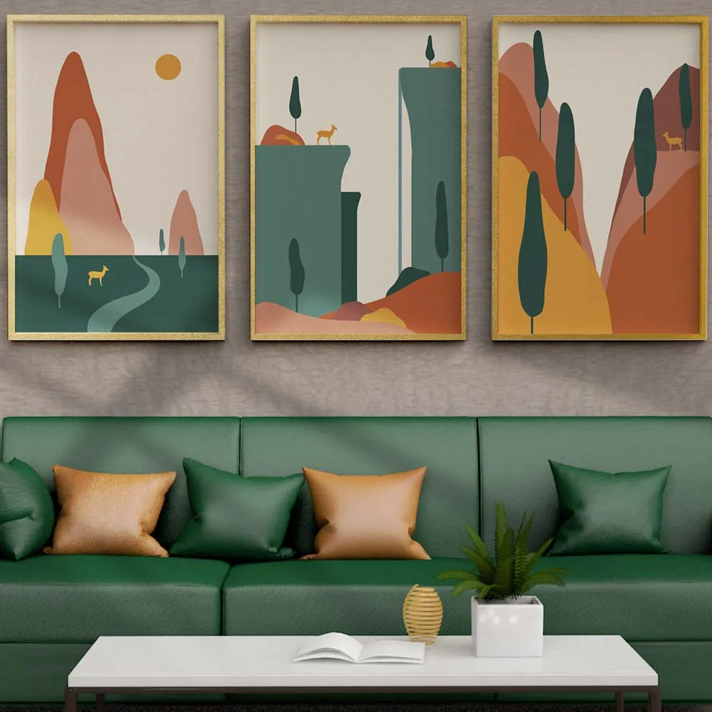 

Nordic Posters Landscape Forest Minimalist Abstract Wall Art Prints Wall Pictures Living Bedroom Home Decoration Canvas Painting