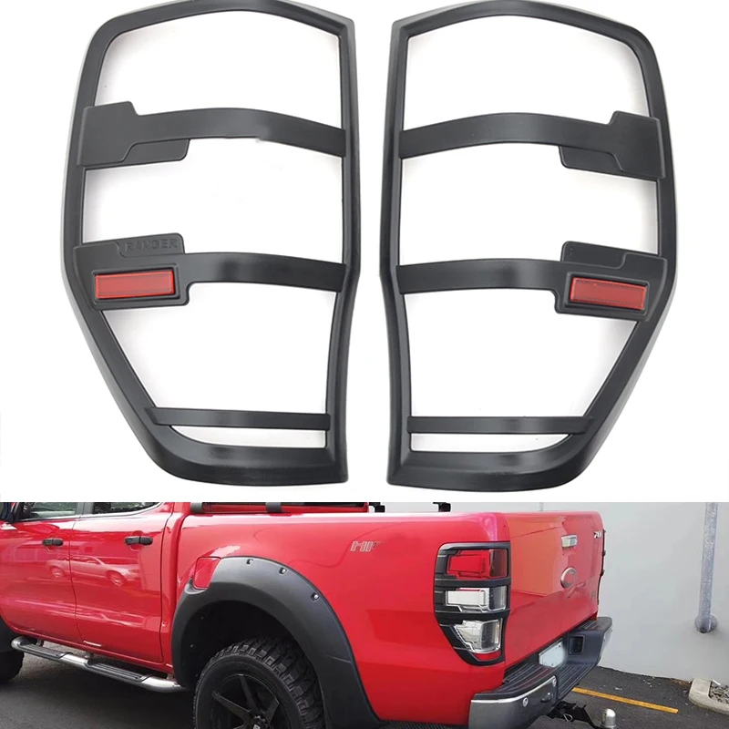 

ABS Matte Black TailLight Covers Accessories Trim For Ranger T6 T7 T8 2012- 2019 Car Styling Rear Lamp Cover