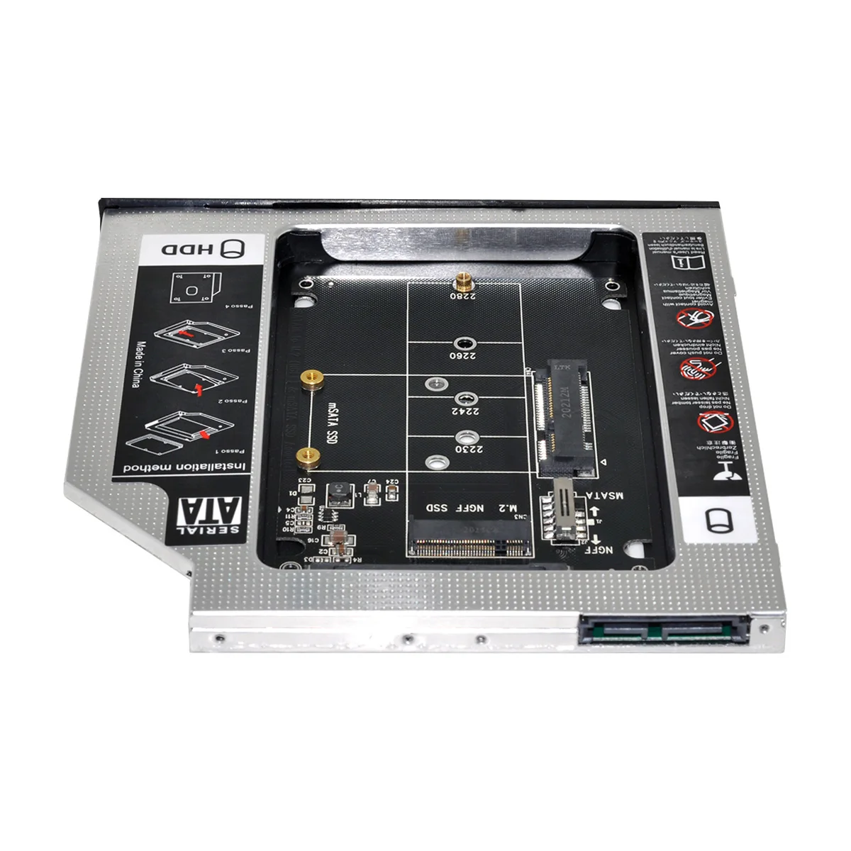 Переходник Chenyang MSATA NGFF B/M-key SSD на Slim Line SATA 13 контактов чехол для универсального