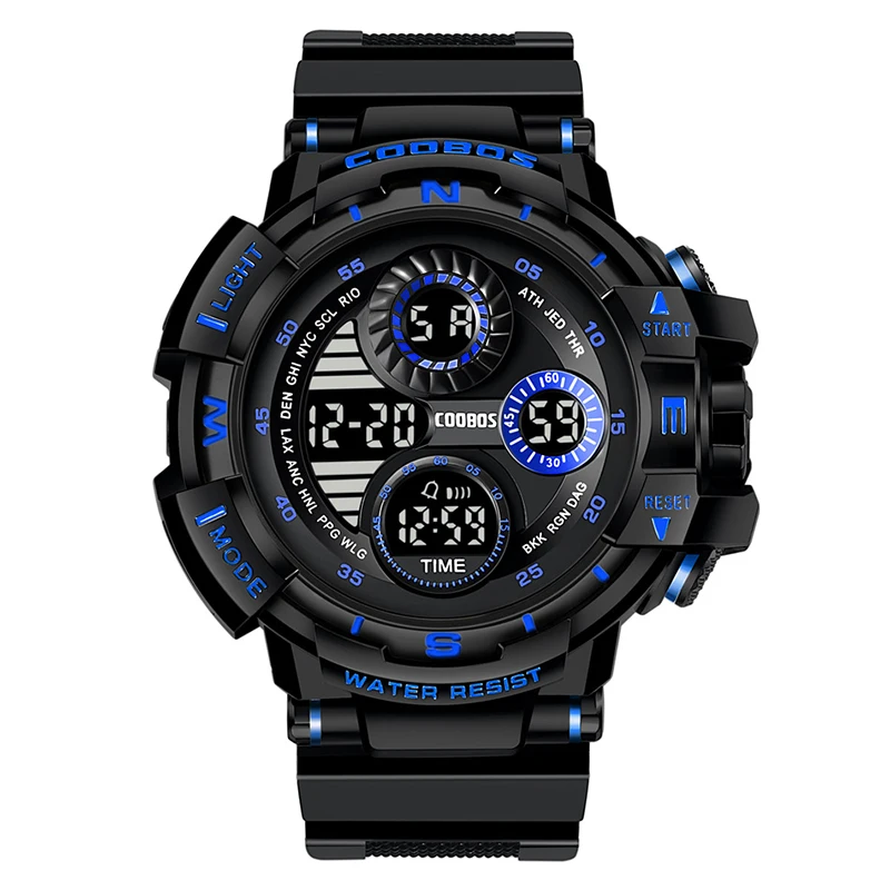 

2020 Luxury Sport Men's Digital Wrist Watches Creative Dial LED Luminous Waterproof Military Watches For Men relogios masculino