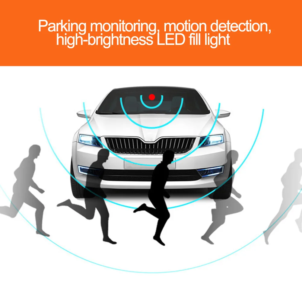 Видеорегистратор с двойным объективом видеокамера для вождения реальный FULL HD 1080P