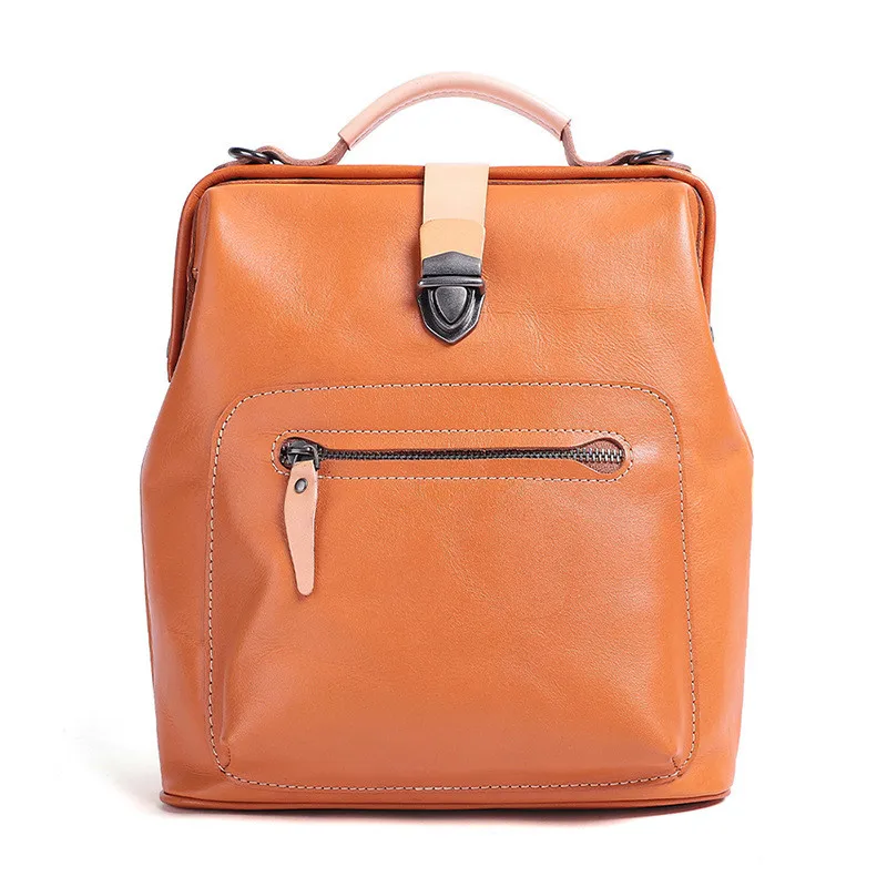 

Women's retro fashion backpack, designer handbag, leisure, travel, outdoor, luxury, zipper