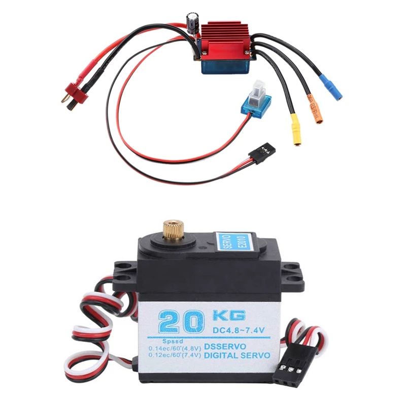 RC Running 35A Brushless ESC Electric Speed Control With 20Kg Waterproof High Torque Digital Servo Metal Gear | Игрушки и хобби