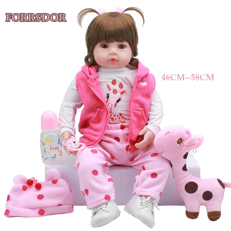 Reborn bebe 46 см мягкий силиконовый reborn baby dolls meninaChristmas surprice подарок на день рождения |