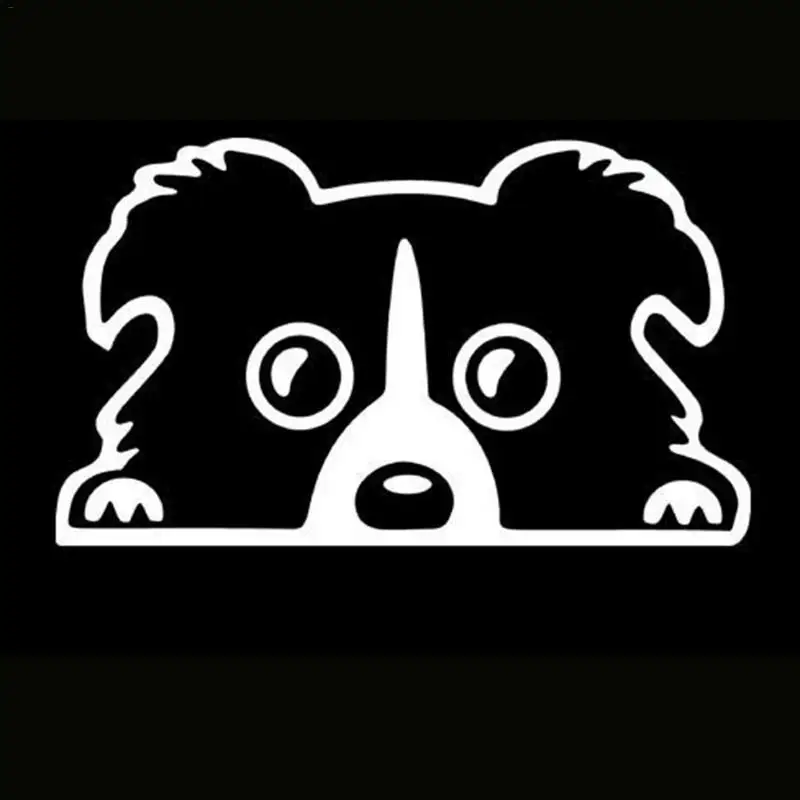 Стикер для автомобиля Border Collie DOG индивидуальный светоотражающий стеклянный