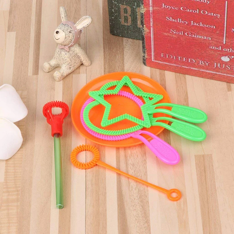 

6Pcs/set Blowing Bubble For Outdoor Toy Funny Bubble Wand Tool Soap Bubble Concentrate Stick Soap Bubbles Bar Gifts Random Color