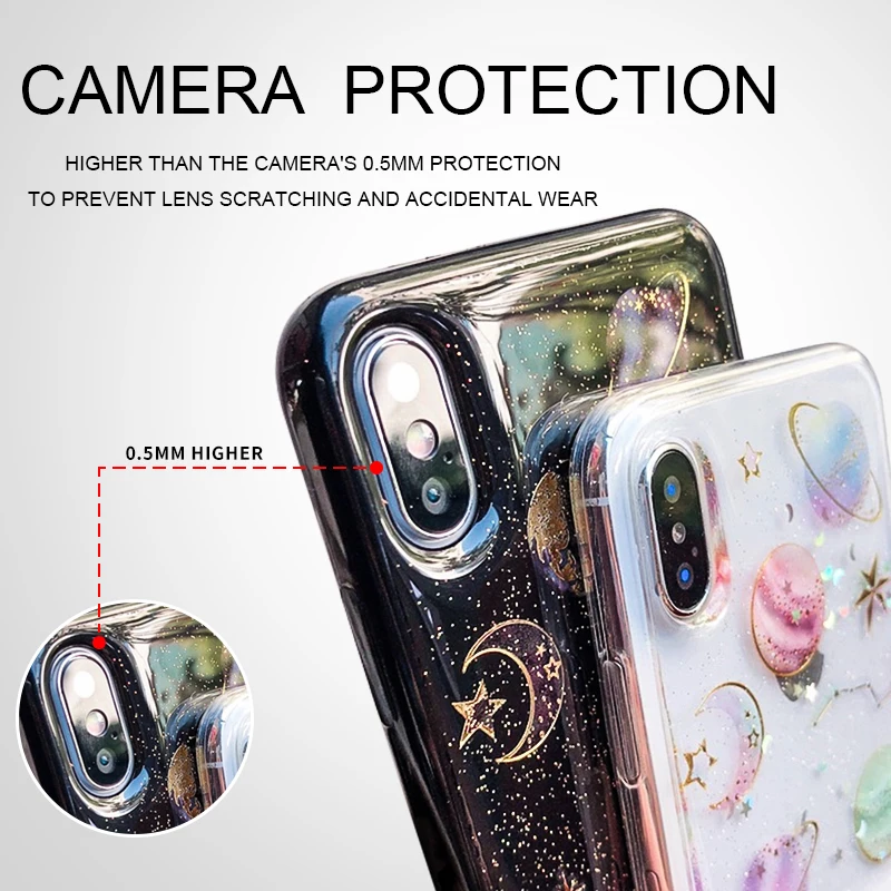 Роскошный модный блестящий чехол для iphone X XR XS MAX 6 6S 7 8 Plus мягкий силиконовый со
