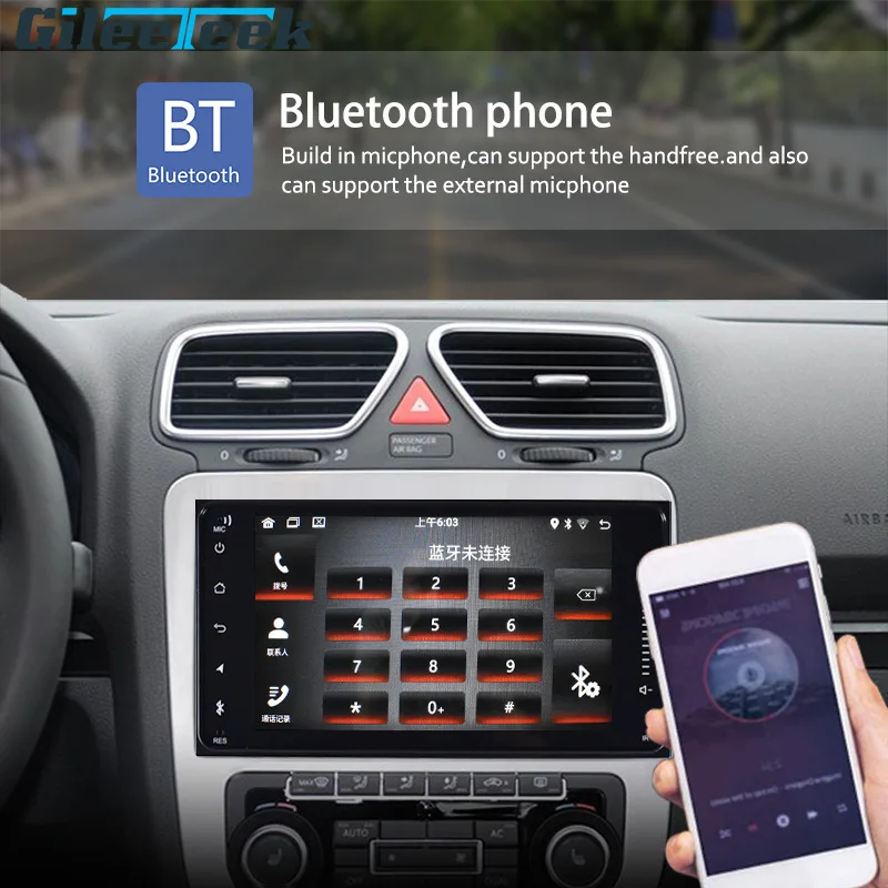 Универсальный GPS bluetooth плеер Автомобильный Реверсивный видео интегрированный
