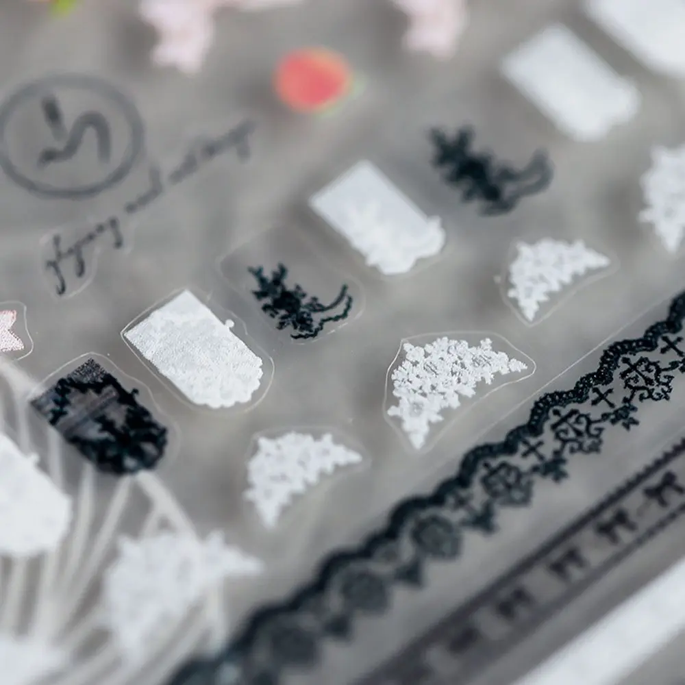 

Nail Art Sticker Retro Charm Bow Nail Art Decoration Fruit Lace Sticker Matte Thin Transparent Adhesive Nail Sticker