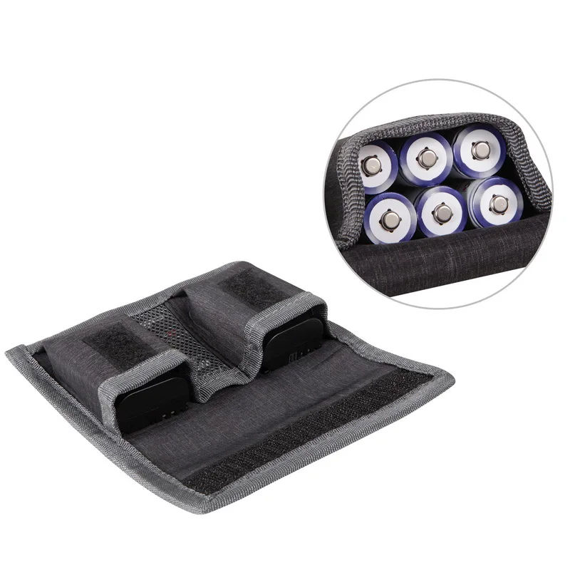 Meking чехол для хранения литиевых батарей 2 кармана водонепроницаемая нейлоновая