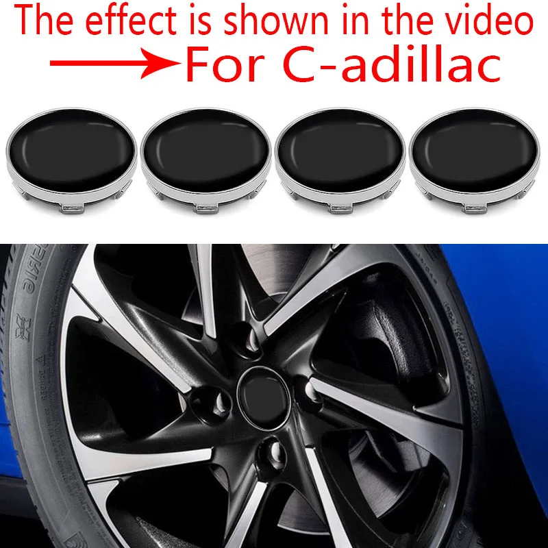 

4Pcs Wheel Center Cap Logo Hub Cover Badge Emblem Car Accessories for Cadillac escalade cts 4 seville ats deville srx eldora xt4