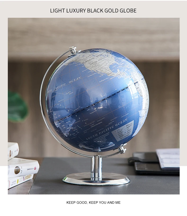 Decoraci&oacute;n Retro Para el hogar, globo del mundo, decoraci&oacute;n de escritorio, mapa del mundo de aprendizaje moderno, globo de estudio para ni&ntilde;os, decoraci&oacute;n de escritorio, geograf&iacute;a, educaci&oacute;n para ni&ntilde;os-1