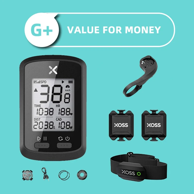 

Беспроводной велосипедный одометр XOSS, велокомпьютер с GPS Strava G + Plus, Bluetooth, Ant +, датчик скорости и частоты вращения педалей